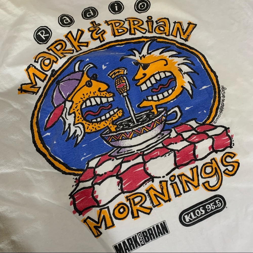 VTG 1995 Mark & Brian KLOS Radio XL T-Shirt Harlow